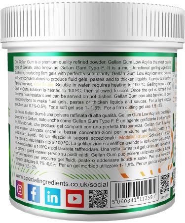 Gellan Gum Low Acyl 50g - Premium Quality Non-GMO Powder in Recyclable Container - Buy Online on GoSupps.com