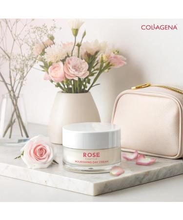 Collagena Rose Essential nourishing day cream with rose oil and collagen peptides deepacting moisture and antiaging care enriched with shea butter almond and olive oil 50 ml - Buy Online on GoSupps.com