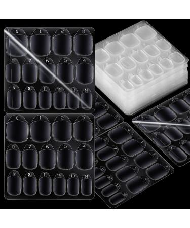 Teenitor 600pcs Press on Nail Adhesive Tabs 15 Sizes of Nail Stickers for Press on Press on Nails Glue Stickers Press on Nail Sticky Tabs 40 Sheets