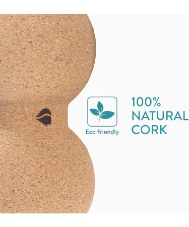 Navaris Cork Fascia Set - Mini Peanut Duo Massage Balls for Back Neck & Yoga Relief - Buy Online on GoSupps.com