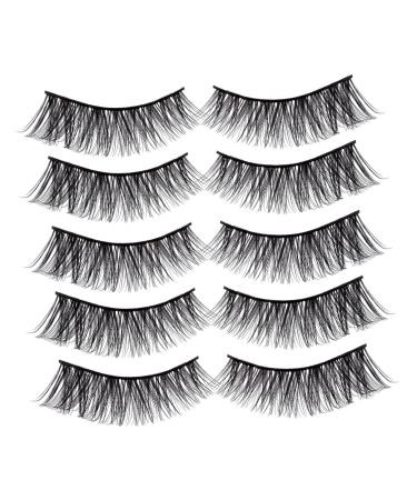 Beaupretty False Eyelash 5 Pair comfortable eye lashes makeup eyelashes christmas makeup accessory artificial eyelashes cosplay eyelashes thick eyelashes eyelashes False Eyelashes manual 3d