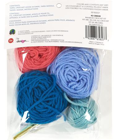 Boye Jonah's Hands Rainbow Crochet Kit - Beginner-Friendly Wall Decoration Set - 8 x 8 Finished Project - Multicolor - 5 Piece Set - Buy Online on GoSupps.com