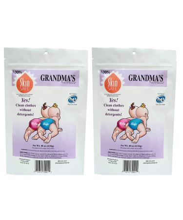 Grandmas Pure & Natural All Natural Laundry Soap White Unscented 40 Ounce (Pack of 2) 2.5 Pound (Pack of 2)