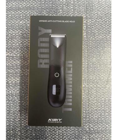 Men's Electric Groin & Pubic Hair Trimmer - Waterproof Body Groomer with 2 Ceramic Blades, LED Light, Power Display - Safe Wet/Dry Balls Trimmer in Black - Buy Online on GoSupps.com