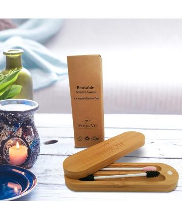 Your VIP Skin Reusable Cotton Swabs - Eco-Friendly Silicone Q Tips - 2x Wattstaben Ear Sticks for Sustainable Beauty - Buy Online on GoSupps.com