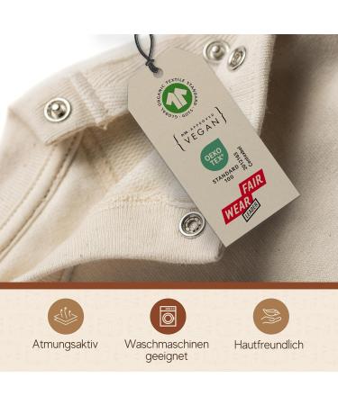 Timino Organic Cotton Children Sweater - Unisex Long-Sleeved Baby Sweatshirt in Creamy Vanilla High Quality Sizes 68-116 (6 Months to 6 Years) - Buy Online on GoSupps.com