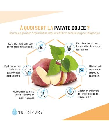 Nutripure | Organic & Vegan Sweet Potato Flour | 100% Natural | Powdered | Gluten Free & GMO Alternative | Basifying | Low Gl - Buy Online on GoSupps.com