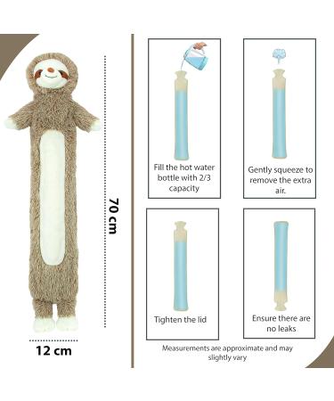 Seasonal Grey Sloth Long Hot Water Bottle by Things2KeepUWarm - Buy Online on GoSupps.com