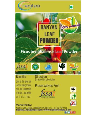 Neotea Banyan Tree Leaf/Aalamaram Ilai Powder 300 Grams 300 g (Pack of 1)