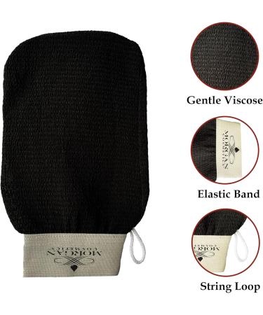 Morgan Cosmetics Moroccan Kessa Exfoliating Glove | Body Scrub Mitt for Ultimate Skin Exfoliation - Hammam Scrubbing Glove - Buy Online on GoSupps.com