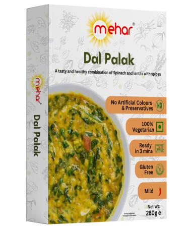 Mehar Dal Palak Ready ro Eat Meal 280g - Buy Online on GoSupps.com