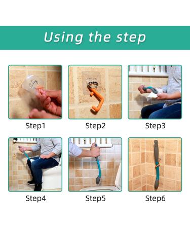 15 Long Reach Comfort Wiper & 36.2 Long Shoe Horn - Toilet Aid Tools for Elderly, Pregnancy - Adjustable Long Handle, No Bending - Buy Online on GoSupps.com