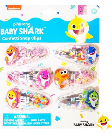 LUV HER Baby Shark Hair Clips For Girls 6pc Cute Hair Clips With Favorite Babyshark Character Charms Magical Confetti Hair Clips for Kids Toddler Hair Accessories Ages 3+ - Buy Online on GoSupps.com