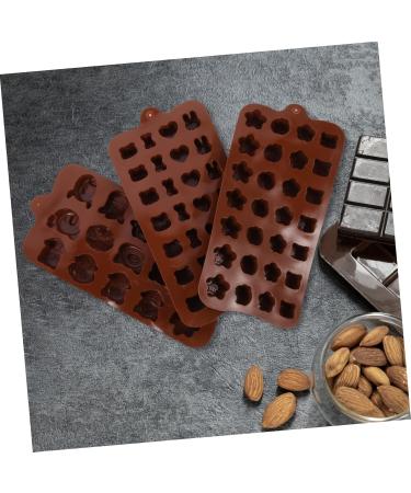 Alipis 6 pcs Chocolate Jelly Mold Ice Baking Adorable Cube Tools Silicone Supple DIY Candy for Fondant 21X10.2cmx2pcs Brown 2x2pcs - Buy Online on GoSupps.com