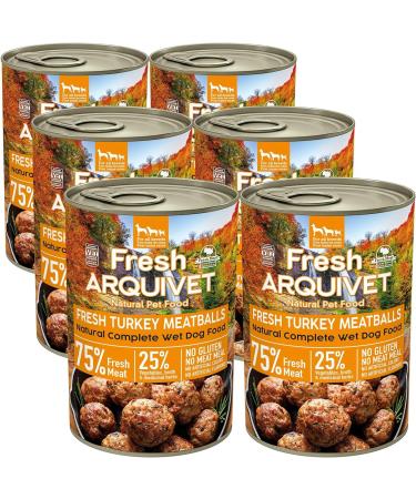 ARQUIVET Fresh Turkey Meatballs - Boxes of Turkey Broccoli and Pumpkin Meatballs - Pack of 6 units x 400g - Food - Buy Online on GoSupps.com