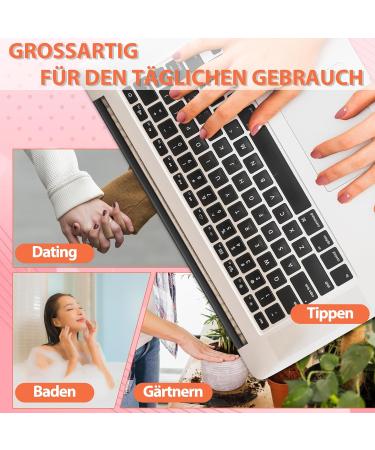 Buy Oval Short Artificial French Press-On Nails - Mrcuvaryas Soft Gel Nail Tips with Pink Stars | International Shipping - Buy Online on GoSupps.com