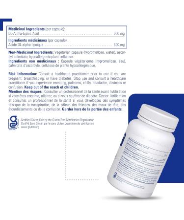 Pure Encapsulations Alpha Lipoic Acid 600 mg - ALA Supplement for Antioxidants Cardiovascular Health & Carbohydrate Support - Premium Alpha Lipoic Acid - 60 Capsules - Buy Online on GoSupps.com