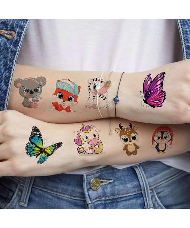 Rejaski 50 PCS Cute Animals ZOO Kids Temporary Tattoos - Fun 3D Cartoon Fake Tattoos for Girls and Boys - Butterfly, Mermaid, Unicorn Designs - Perfect for Child Toddler Teen Parties - Buy Online on GoSupps.com