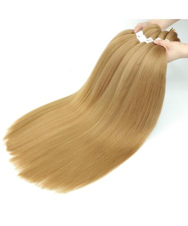 Xusuperb 30 Pre-Stretched Honey Blonde Kanekalon Braiding Hair Extensions - 6 Pack Dark Blonde Yaki Braids (27#) for Easy Styling - Buy Online on GoSupps.com