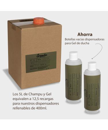  INTERCABO Organic shower gel refill in a "bag-in-box" - moisturizing and green tea scented shower gel 5L. Eco-friendly packaging with a carrying handle. Save money and the environment. - Buy Online on GoSupps.com