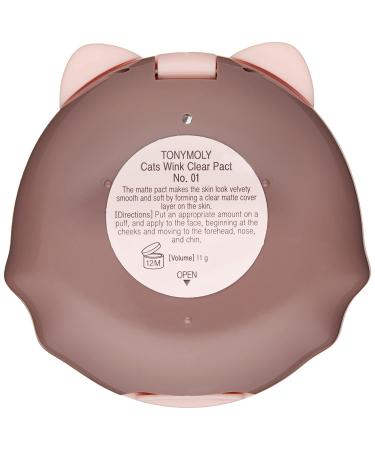 Tony Moly Cat's Wink Clear Pact - 0.38 oz (11 g) | Lightweight, Flawless Finish - Buy Online on GoSupps.com