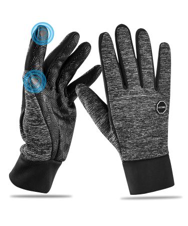 HOOMIL Winter Gloves for Men and Women, Running Gloves, Upgraded Classic Style Touchscreen Anti Slip Heated Glove Outdoor Sports Driving Cycling Windproof Warm Gloves Small