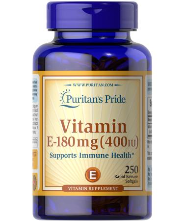 Puritan's Pride Vitamin E-400 IU-250 Softgels (31578) - Buy Online on GoSupps.com