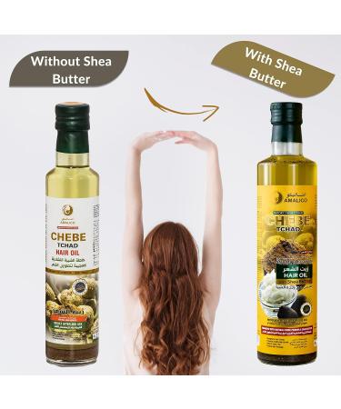 AMALICO Chebe Oil for Hair Growth - 100% Natural African Chebe Powder with Olive Oil, Ostrich Oil, and Essential Oil - 8.45 FL OZ - Buy Online on GoSupps.com
