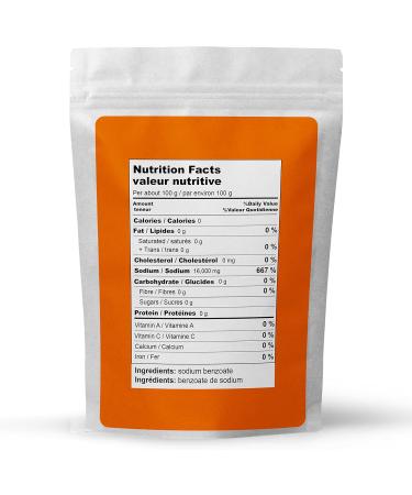 Sodium Benzoate (1lb) by Elo s Premium |100% All-Natural Food Grade Preservative and Flavor Additive| Packaged In Canada| Used As Flavor Additive and Preservative| Non-GMO Kosher and Halal Friendly Gluten Free| Preserve food and add flavor to acidic food - Buy Online on GoSupps.com
