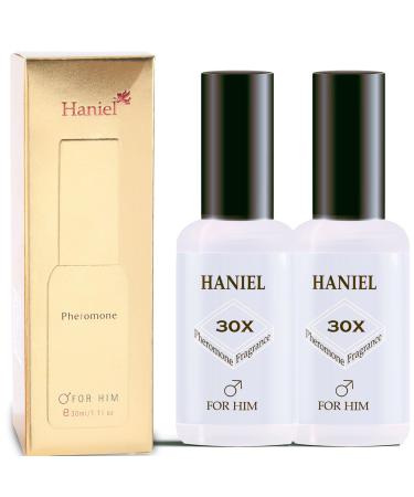 Haniel Mens Cologne Pheromone Cologne for Men Pheromones Perfumes for Men: Pheromone Elixir for the Refined Gentleman. Pack of 2