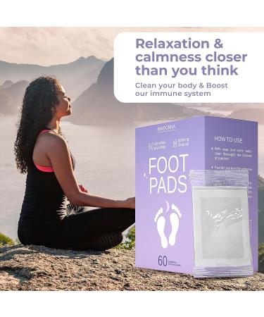 Organic Ginger Bamboo Foot Pads (60 Pack) - Natural Odor Removal & Rapid Foot Care - Buy Online on GoSupps.com
