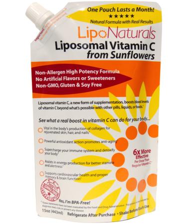 Lipo Naturals Liposomal Vitamin C from Sunflowers 15 oz (443 ml)