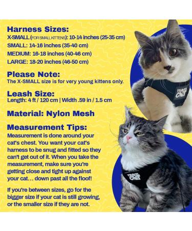 Reflective Travel Cat Harness and Leash Set - Lightweight & Breathable - Snug Fit for True Adventurers - Strong Snap Clip - Large Grey - Buy Online on GoSupps.com