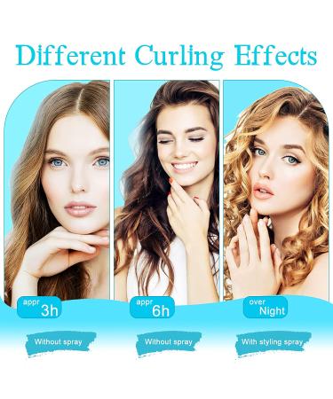 Silk Ribbon Heatless Hair Curler for Women | Overnight Long Hair Styling Tools | Heatless Curling Rod Headband with Scrunchies Clips (Black/Blue) - Buy Online on GoSupps.com