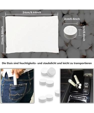 Amloo 50 Magic Compressed Towels - Portable Mini Travel Towels for Health & Outdoor Sports | Disposable Oshibori Finger Washcloths with 5 Carrying Cases - Buy Online on GoSupps.com