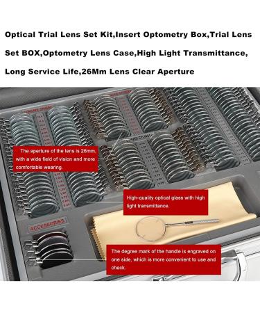 158pcs Optical Trial Lens Set Optometry Kit Eye Protection Accessories Metal Rim Aluminum Case for Optical Shop Vision Care Center(Color:A Size:158pcs) 158pcs A - Buy Online on GoSupps.com