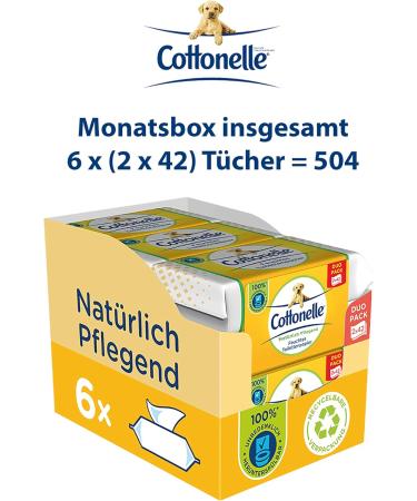 Buy Cottonelle Moist Toilet Paper - Nourishing Chamomile & Aloe Vera Biodegradable Plastic-Free Duo Pack (6x84 Wipes) | International Shipping Available - Buy Online on GoSupps.com