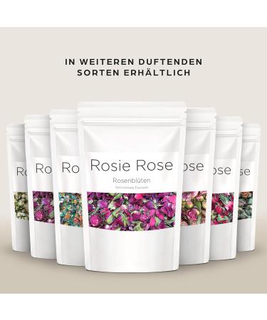 Rosie Rose Edible Pink Rose Flowers - 50g Dried Natural Roses for Baking Cooking & Wedding Cake Decoration - Buy Online on GoSupps.com