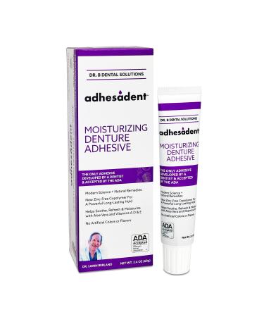 Dr. B Dental Solutions Adhesadent Denture Adhesive, Green, 2.4 Ounce 2.4 Ounce (Pack of 1)