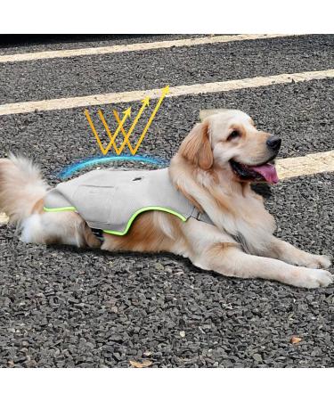 Buy Cool Dog Vest - Reflective & Breathable Cooling Jacket with Ice Bags for Large & Medium Dogs - Summer Protection - Buy Online on GoSupps.com