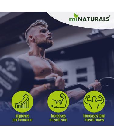miNATURALS Creatine Monohydrate Powder by miNATURALS -350 Grams - 100% Pure Unflavoured Micronized Powder Helps Increase Lean Muscle Mass for Bodybuilding - Buy Online on GoSupps.com