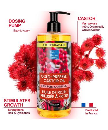 Buy Bleu & Marine Bretania 100% Pure Castor Oil | Vegan Skin & Hair Care | Boost Collagen Reduce Dandruff & Hair Loss - 100ml - Buy Online on GoSupps.com