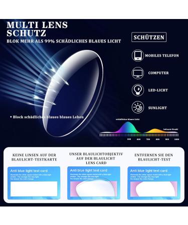 Vecien Blue Light Filter Glasses - Anti-UV400 Computer & Gaming Eyewear for Men & Women (2-Pack C2+C3) - Anti-Reflective Prescription-Free - Buy Online on GoSupps.com