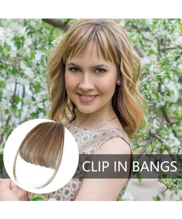 Bangs Hair Extensions Clip On Bangs Human Hair Hair Bangs Fringe Clips Human Hair Bangs Extension Thin Neat Air Bangs Clip In Hair Extensions French Bangs Clip On Fake Bangs Fringe For Women Light Brown - Buy Online on GoSupps.com