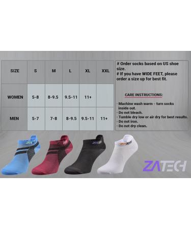 ZaTech Plantar Fasciitis Compression Socks for Men & Women | Short Support Socks in White (Size 35-39) - Buy Online on GoSupps.com