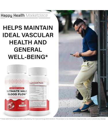 Pro Deep Water Ultimate Male Blood Flow - Improved Formula - Our Best Improved Blood Flow Supplement for Men - Advanced Blood Flow Support for Men - Our Best Circulation Supplement Alpha Boost Pills - Buy Online on GoSupps.com