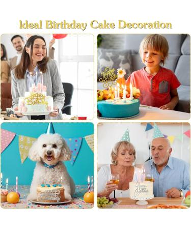 10PCS Happy Birthday Cake Toppers Side Mirror Acrylic Cake Topper Gold Silver Happy Birthday Cake Decorations Cake Inserts Cake Decor Birthday Cupcake Toppers for Birthday Party Cake Desserts Supplies - Buy Online on GoSupps.com