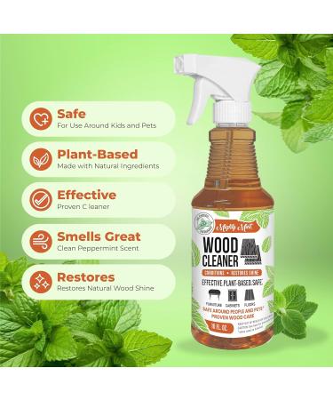 Mighty Mint Wood Cleaner & Conditioner - Non-Toxic Spray for Wood Renewal Natural Peppermint Scent 16oz - International Shipping Available - Buy Online on GoSupps.com