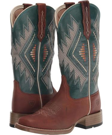 ARIAT Women's Sienna Venttek 360 Western Boot - Copper Cafe/Timeless Teal - Size 8 - Buy Online on GoSupps.com