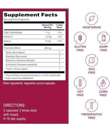 Kroeger Herb Lung Formula Lung Support Supplement with Herbs Respiratory and Immune Support Lung Cleanse Echinacea Clear Lungs Non-GMO Gluten Free No Preservatives-100 Capsules Made in USA - Buy Online on GoSupps.com